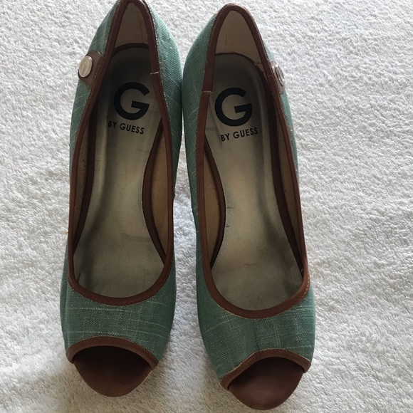 G by Guess Wedges (Size 9) Teal Color - Picture 2 of 3